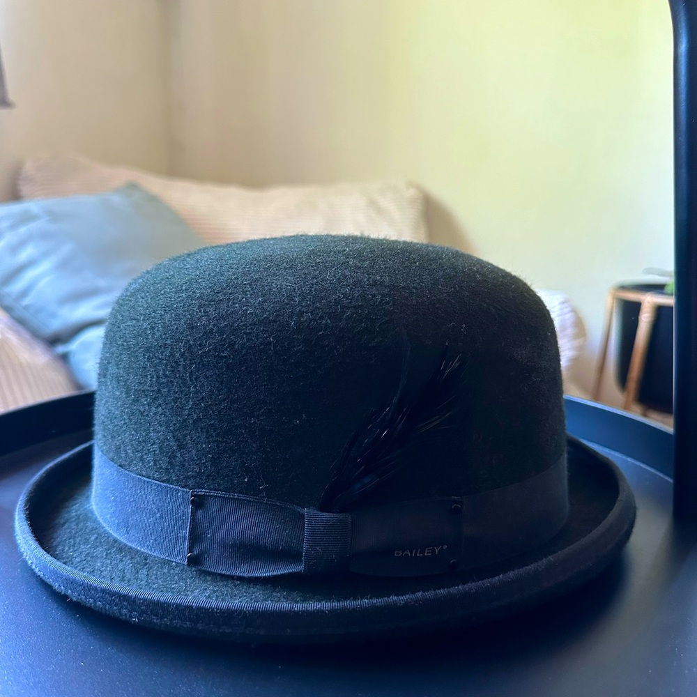 Men’s Bailey of Hollywood Bowler Hat Dark Green 7 3/8